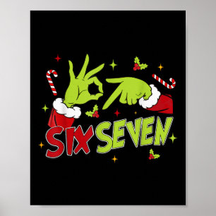 67 Meme Humor 6-7 Lustig Sechs Sieben Weihnachten Poster