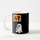 67 Meme Humor 6-7 Sechs Sieben Halloween Kaffeetasse (Links)