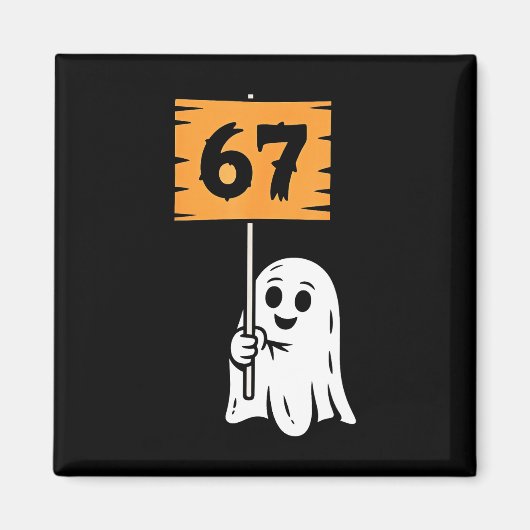 67 Meme Humor 6-7 Sechs Sieben Halloween  Magnet (Vorne)
