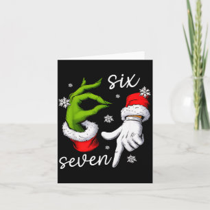 67 Meme Humor Lustiger Santa Sagt Sechs Sieben Wei Karte
