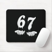 67 Meme Humor Nummer 6 7  Mousepad (Mit Mouse)