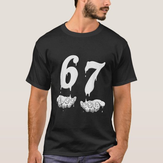 67 Meme Humor Nummer 6 7  T-Shirt (Vorderseite)