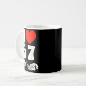 67 Meme I Love Six Seven Kaffeetasse (Vorderseite Links)