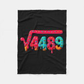 67 Meme Ice Cream Drip Square Root 4489 Gen Alpha Fleecedecke (Vorderseite)