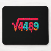 67 Meme Ice Cream Drip Square Root 4489 Gen Alpha  Mousepad (Vorne)