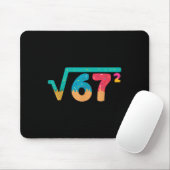 67 Meme Ice Cream Drip Square Root 67² Slang Math  Mousepad (Mit Mouse)
