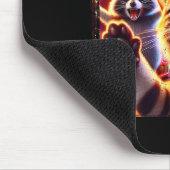 67 Meme Katze Waschbär Neujahr Selfie Lustiger Geb Mousepad (Ecke)