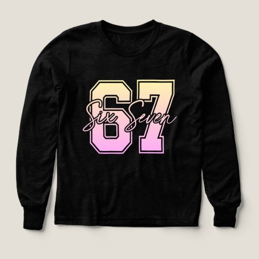 67 Meme Kids T-Shirt - Funny Viral Number Graphic (Design Vorderseite)