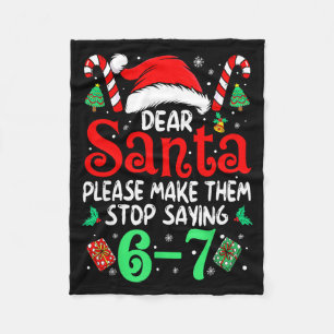 67 Meme Lieber Santa 6 7 Lustige Weihnachten Sechs Fleecedecke
