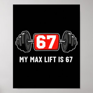 67 Meme Lustig 6 7 Sechs Sieben Fitnessstudio Trai Poster