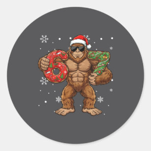 67 Meme Lustig Big Foot Six Seven Weihnachten Xmas Runder Aufkleber