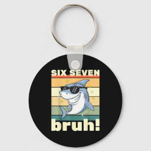 67 Meme Lustig Six Seven Bruh 6-7 Meme Kinder Jung Schlüsselanhänger