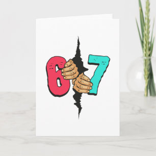 67 Meme Lustig Six Seven Gen Alpha Slang Xmas 6 7  Karte