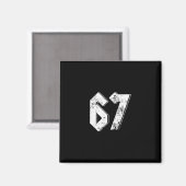 67 Meme Lustig Six Seven Meme 6 7 Magnet (Vorderseite/Rückseite)