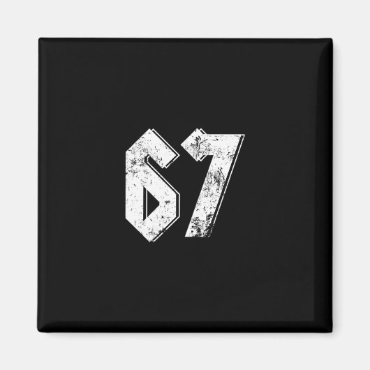 67 Meme Lustig Six Seven Meme 6 7 Magnet (Vorne)