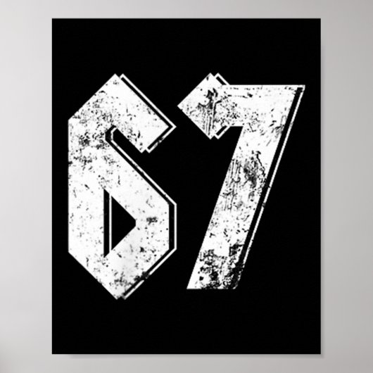 67 Meme Lustig Six Seven Meme 6 7 Poster (Vorne)