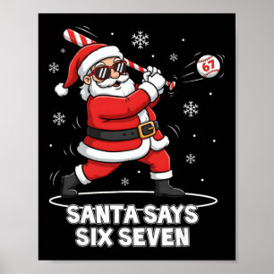 67 Meme Lustig Six Seven Weihnachten 6-7 Meme Sant Poster