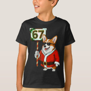 67 Meme Lustig Six Seven Weihnachten Corgi Hund Li T-Shirt