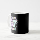 67 Meme Lustige Schulkrankenschwester Sechs Sieben Kaffeetasse (Vorderseite Links)