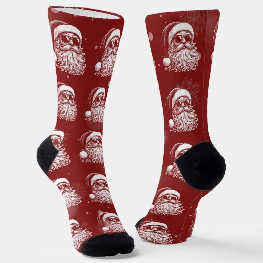 67 Meme Lustiger Santa sagt sechs sieben Weihnacht Socken (Gewinkelt)