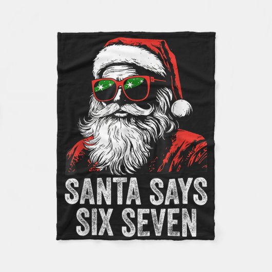 67 Meme Lustiger Sechs Sieben Weihnachten 6-7 Meme Fleecedecke (Vorderseite)