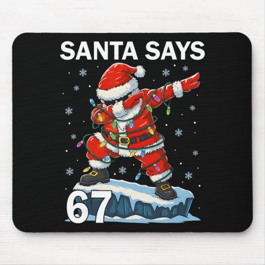 67 Meme Lustiger Sechs Sieben Weihnachten 6-7 Meme Mousepad (Vorne)