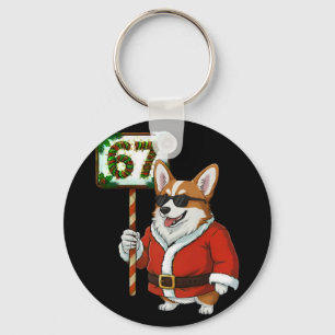 67 Meme Lustiger Sechs Sieben Weihnachten Corgi Hu Schlüsselanhänger