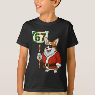 67 Meme Lustiger Sechs Sieben Weihnachten Corgi Hu T-Shirt