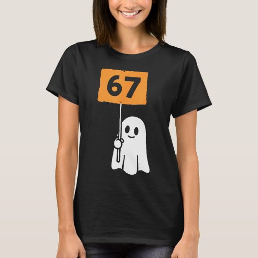 67 Meme Lustiger Six Seven Halloween T-Shirt (Vorderseite)