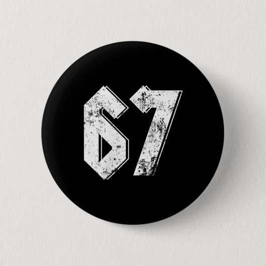 67 Meme Lustiger Six Seven Meme 6 7 Button (Vorderseite)