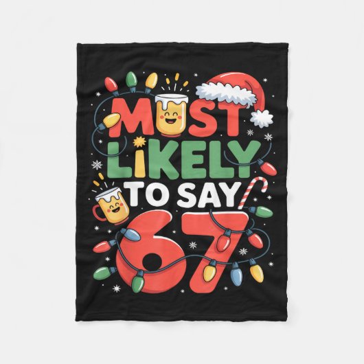 67 Meme Lustiger Weihnachts-Meme-Design Am Wahrsch Fleecedecke (Vorderseite)