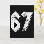 67 Meme Lustiges Sechs Sieben Meme 6 7 Karte (Gelbe Blume)
