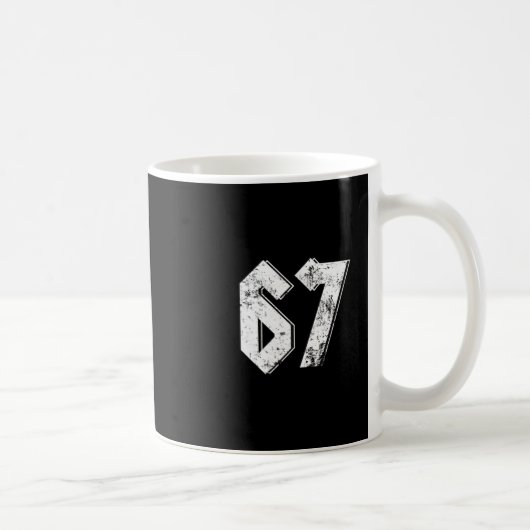 67 Meme Lustiges Six Seven Meme 6 7 Kaffeetasse (Rechts)