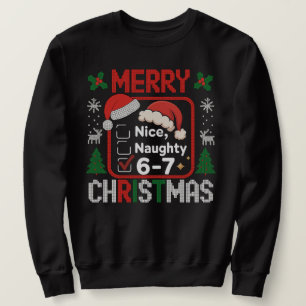 67 Meme Lustiges Weihnachten Nett Unartig Sechs Si Sweatshirt