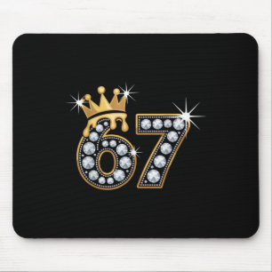 67 Meme Luxus-Kronentropfen Elegant Royal Six Seve Mousepad