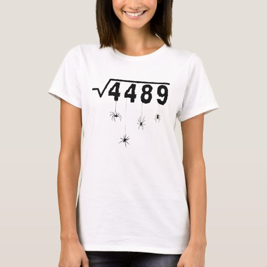67 Meme Math Teacher 6 7 Halloween Spiders Square T-Shirt (Vorderseite)