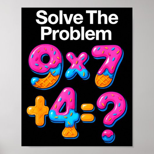 67 Meme Math Teacher Ice Cream Drip 6 7 Brainrot S Poster (Vorne)