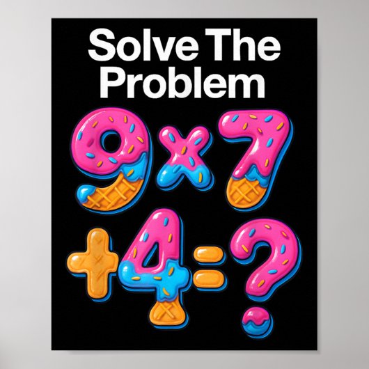 67 Meme Math Teacher Ice Cream Drip 6 7 Brainrot S Poster (Vorne)