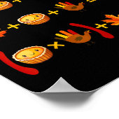 67 Meme Math Thanksgiving Logic Puzzle  Poster (Ecke)