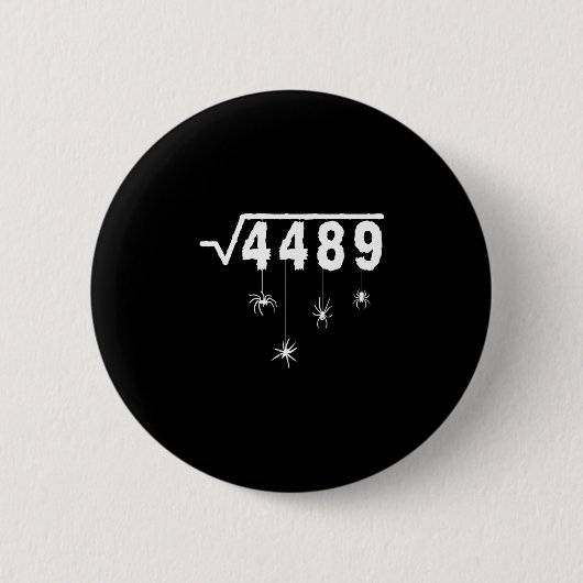 67 Meme Mathelehrer 6 7 Halloween Spinnen Quadrat  Button (Vorderseite)
