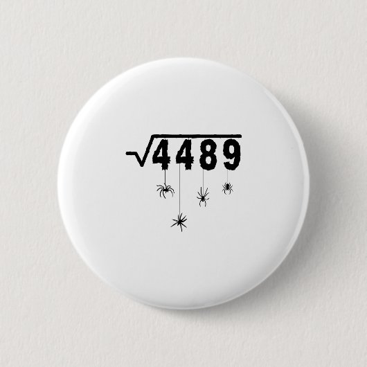 67 Meme Mathelehrer 6 7 Halloween Spinnen Quadrat  Button (Vorderseite)