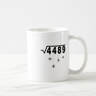 67 Meme Mathelehrer 6 7 Halloween Spinnen Quadrat  Kaffeetasse