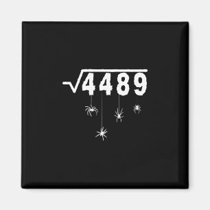 67 Meme Mathelehrer 6 7 Halloween Spinnen Quadrat  Magnet