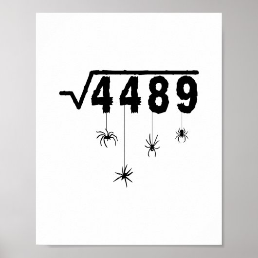 67 Meme Mathelehrer 6 7 Halloween Spinnen Quadrat Poster (Vorne)