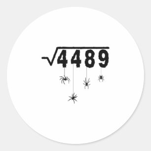 67 Meme Mathelehrer 6 7 Halloween Spinnen Quadrat Runder Aufkleber