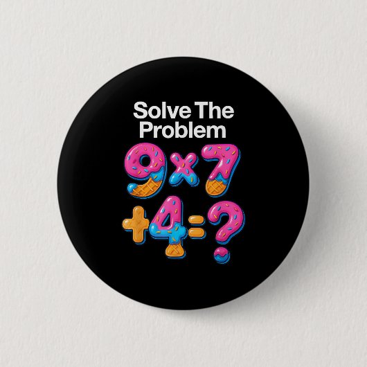 67 Meme Mathelehrer Eiscreme tropft 6 7 Brainrot S Button (Vorderseite)
