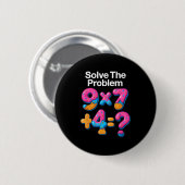 67 Meme Mathelehrer Eiscreme tropft 6 7 Brainrot S Button (Vorne & Hinten)