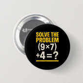 67 Meme Mathelehrer Lustige Schule 6-7 Gehirn Fäul Button (Vorne & Hinten)