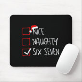67 Meme Nice Naughty Six Seven Gen Alpha Funny Chr Mousepad (Mit Mouse)