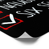 67 Meme Nice Naughty Six Seven Gen Alpha Funny Chr Poster (Ecke)